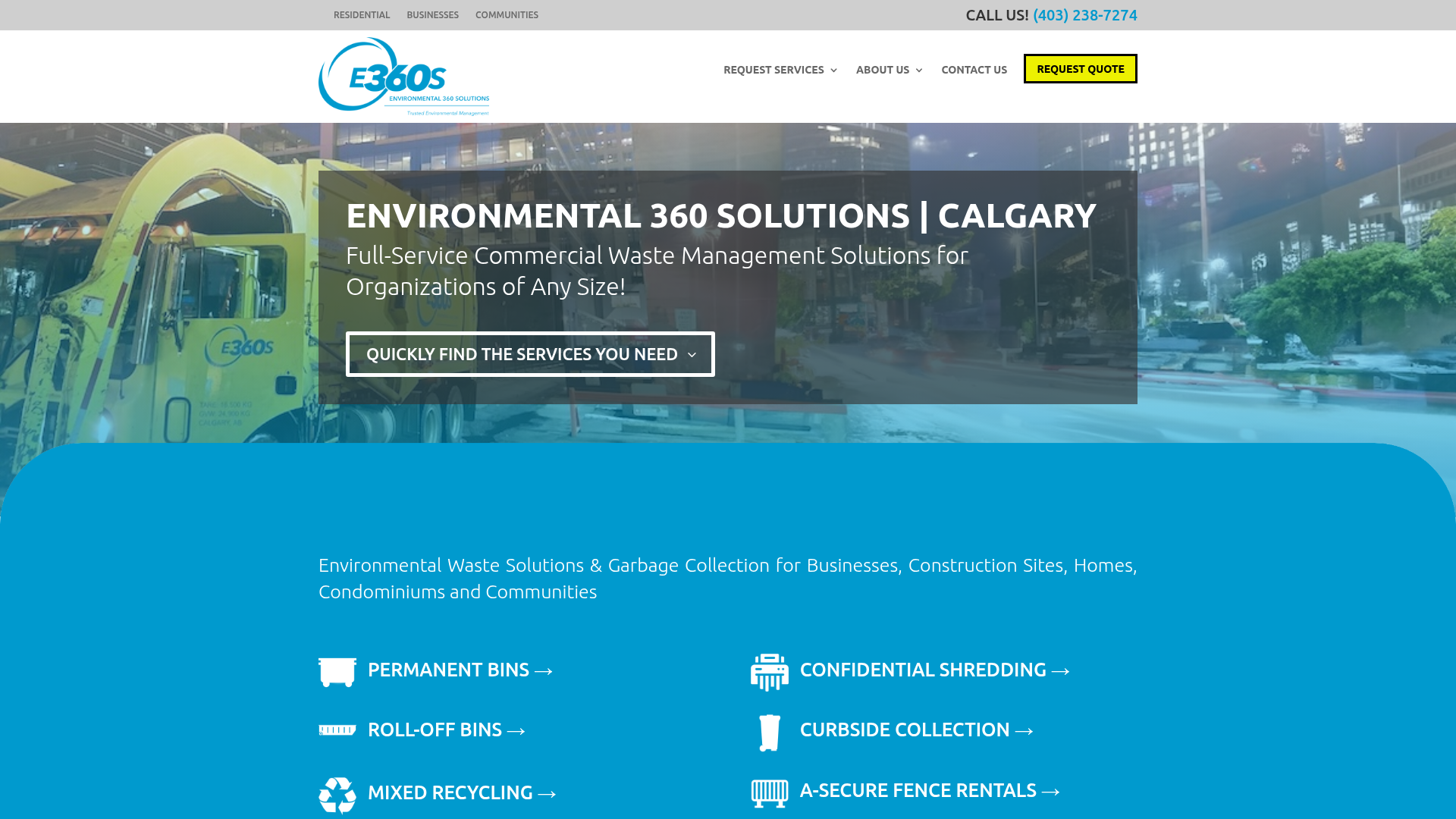 E360S Calgary website screenshot