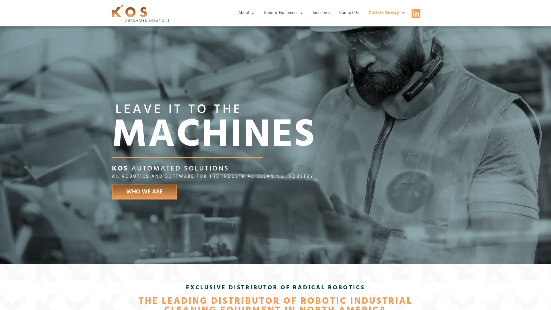 KOS Automated website screenshot